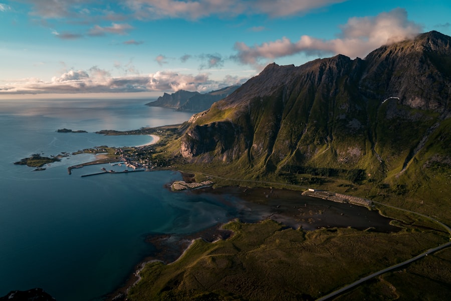 Lofoten Islands coastline with dramatic Arctic mountains